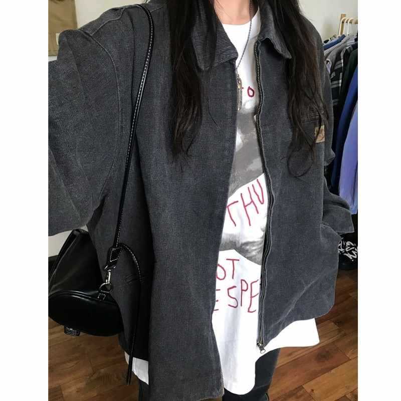 Lapel Neck Jacket Oversized Jacket - Image 8