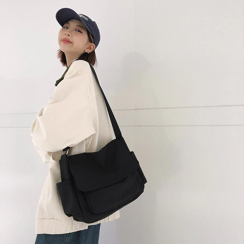 Large Canvas Satchel Bag - Image 9