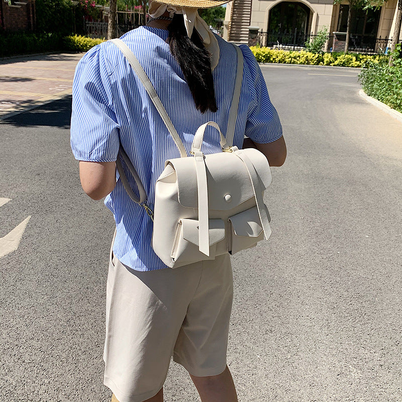 Large-capacity PU Multi-pocket Backpack - Image 3