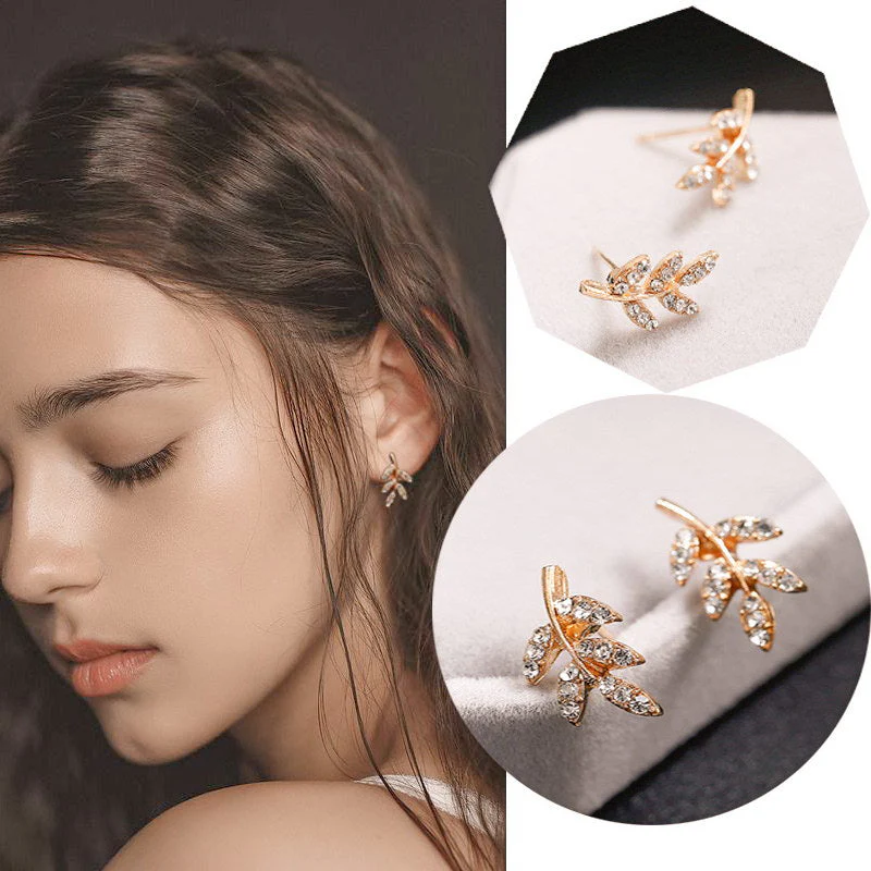 Leaf Stud Earrings - Image 3
