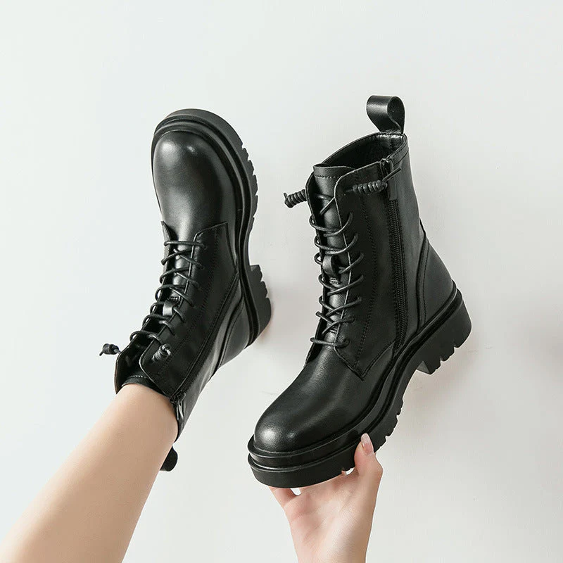 Leather Martin Boots