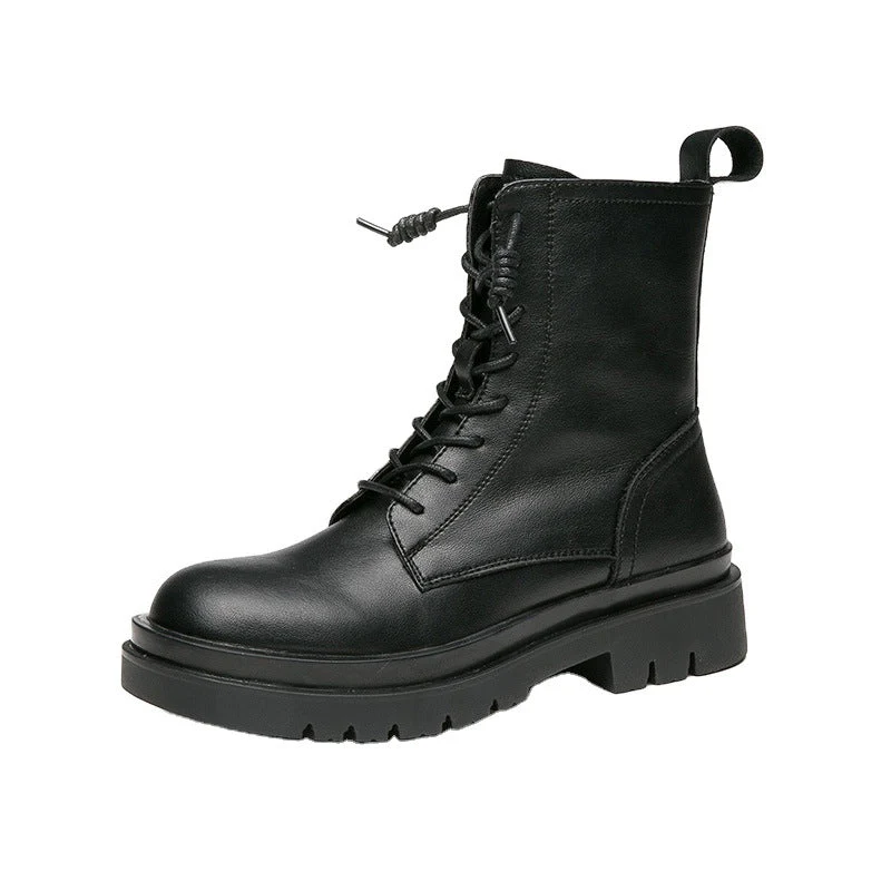 Leather Martin Boots - Image 4