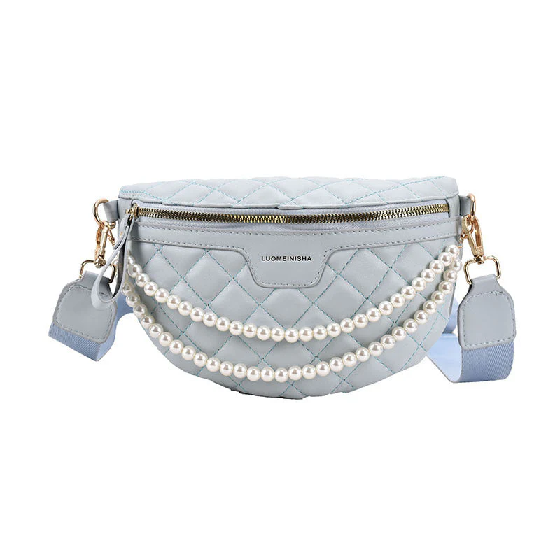 Leather Pearl One-shoulder Belt Bag - Image 5