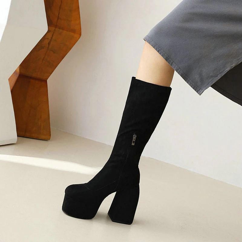 Leopard Print High Boots - Image 5