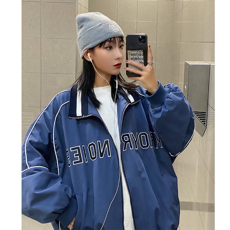 Letter Embroidery Oversized Jacket - Image 8