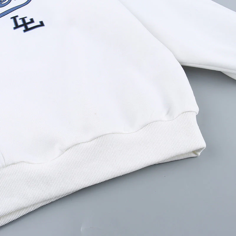 Letter Print Pullover Oversized Sweatshirt - Image 5