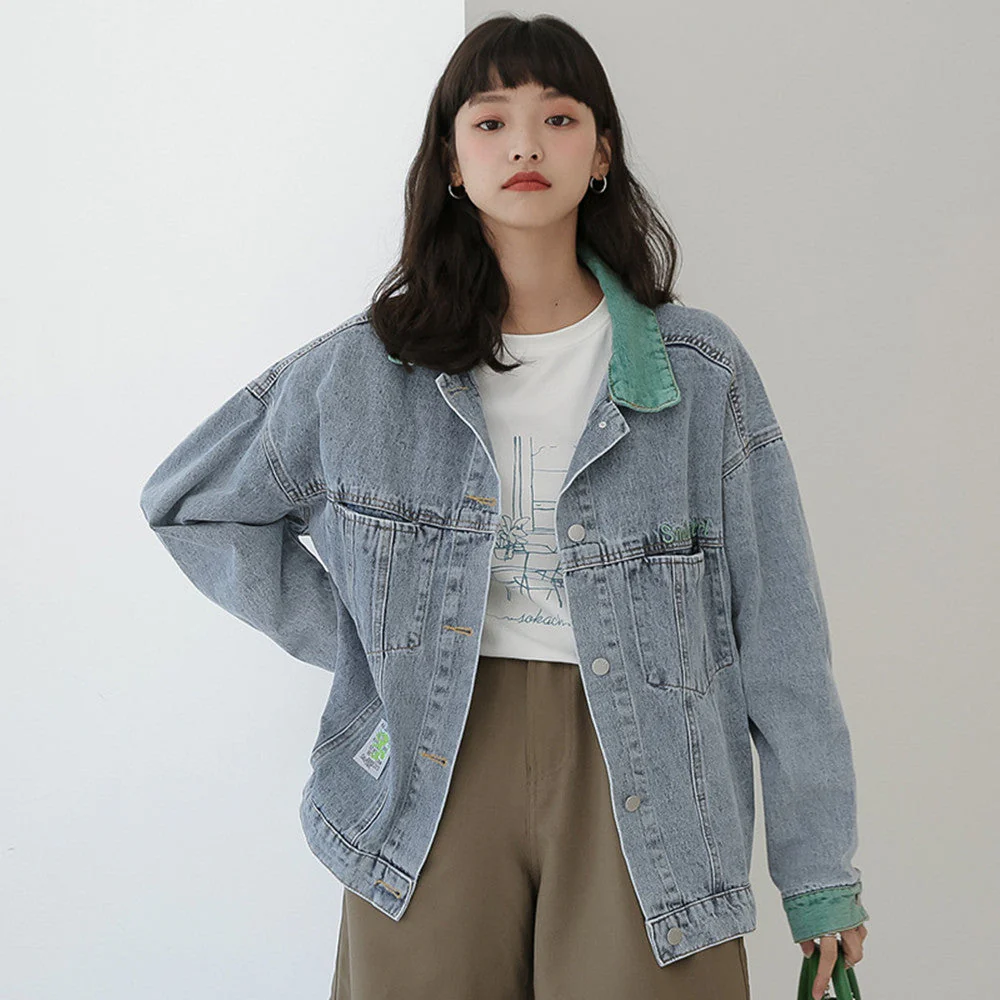 Lined Button Up Denim Jacket - Image 2