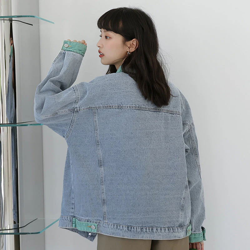 Lined Button Up Denim Jacket - Image 3