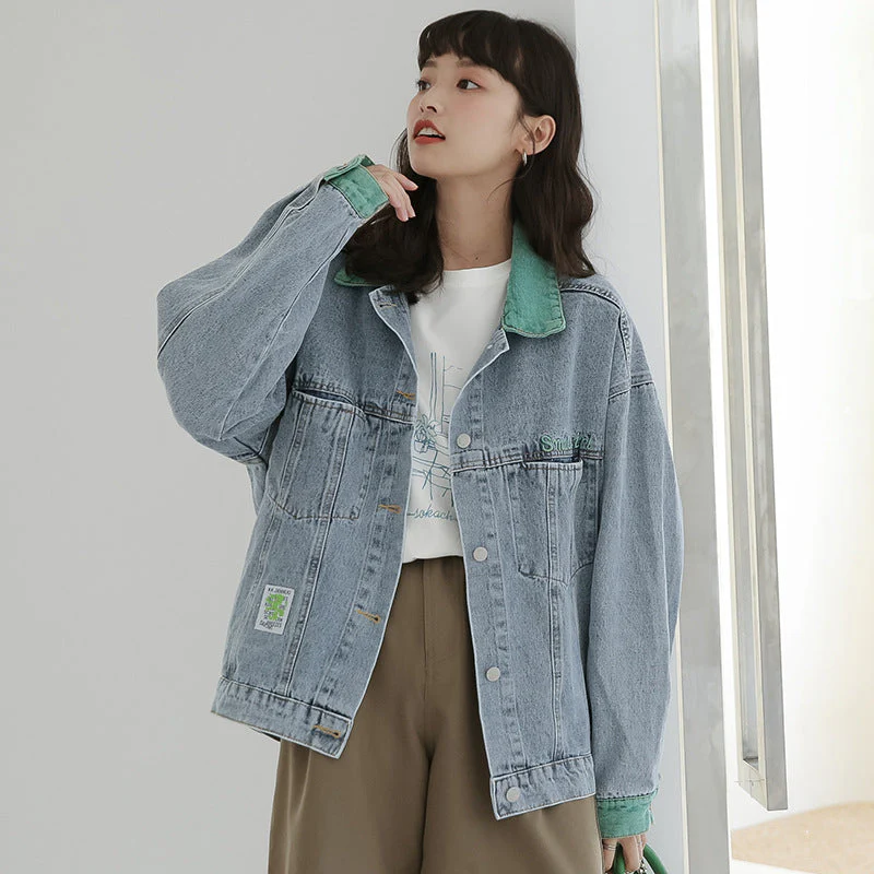 Lined Button Up Denim Jacket - Image 5