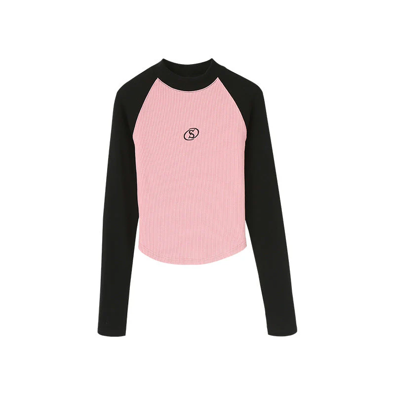 Logo Emroidered Raglan Long Sleeve Tee - Image 6