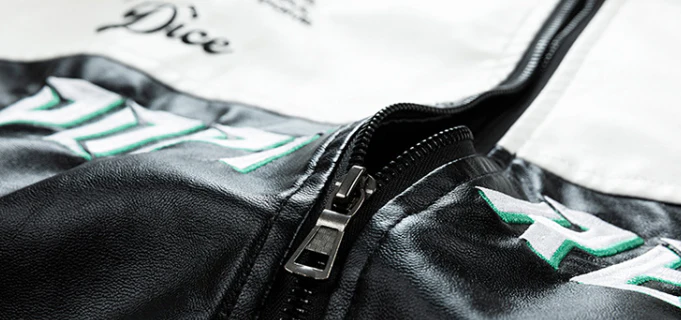 Logo Graphic Vintage Moto Varsity Jacket - Image 6