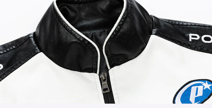 Logo Graphic Vintage Moto Varsity Jacket - Image 7