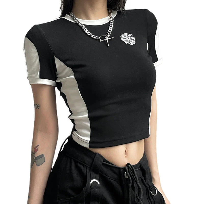 Logo Print Short Sleeve Crop Top - Image 6