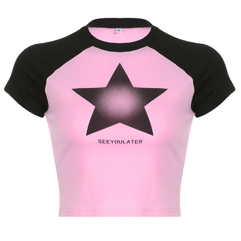 Logo Printed Raglan Sleeve Crop Top - Image 7
