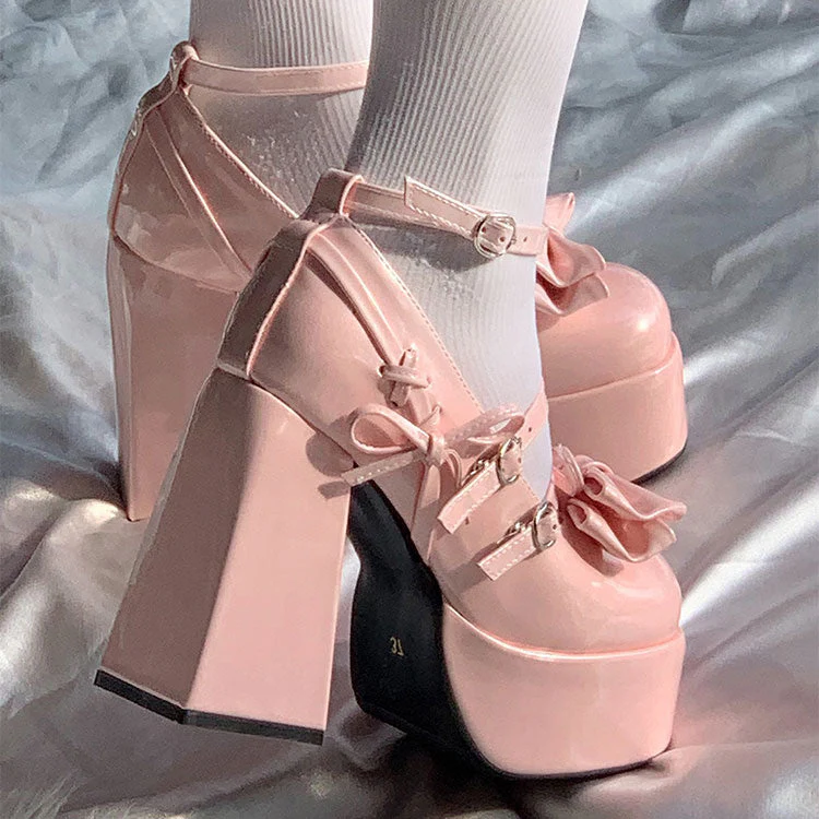 Lolita Bow Heels Shoes - Image 6