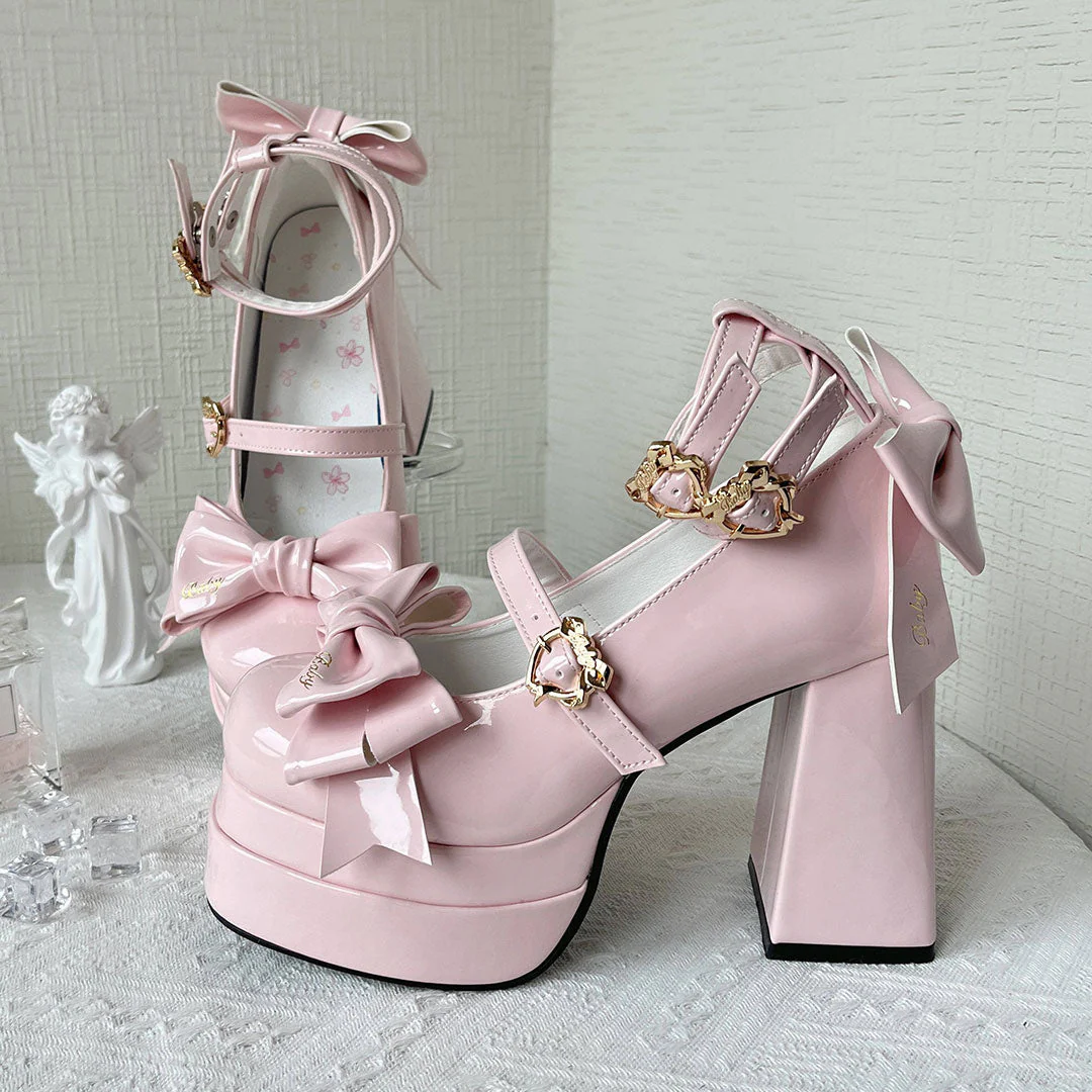 Lolita Bow Heels Shoes - Image 7