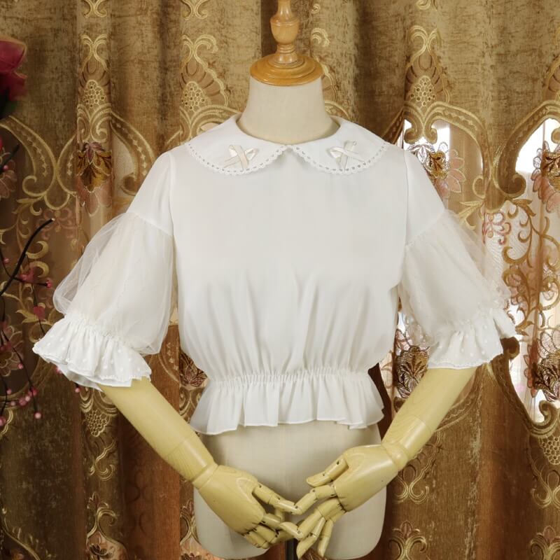 Lolita Bow Mesh Shirt - Image 4