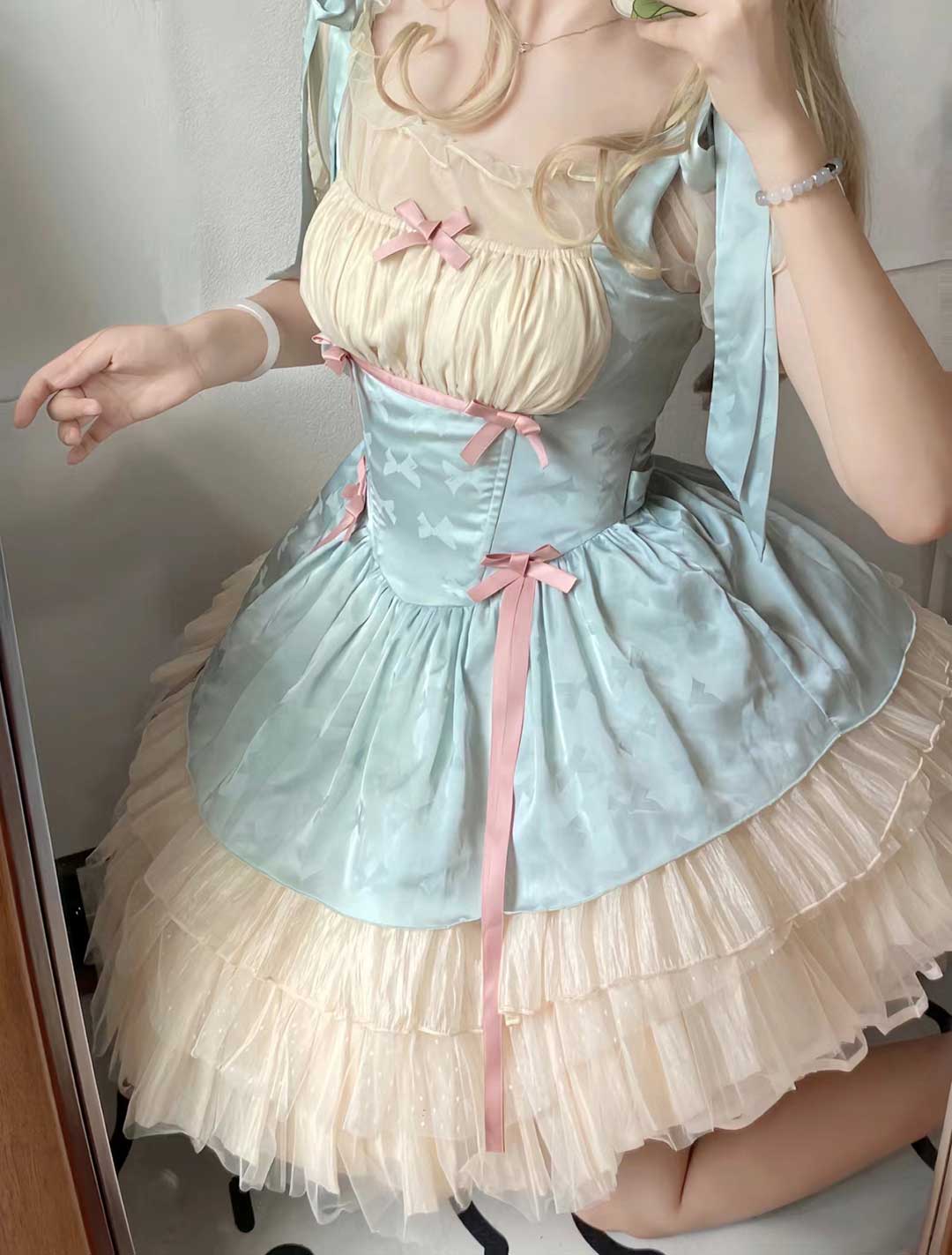 Lolita Lace Bow Dress - Image 3