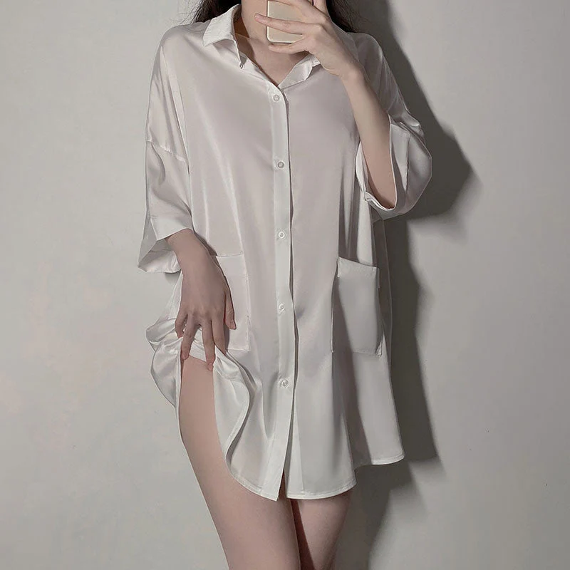 Loose Pajama Shirt - Image 2
