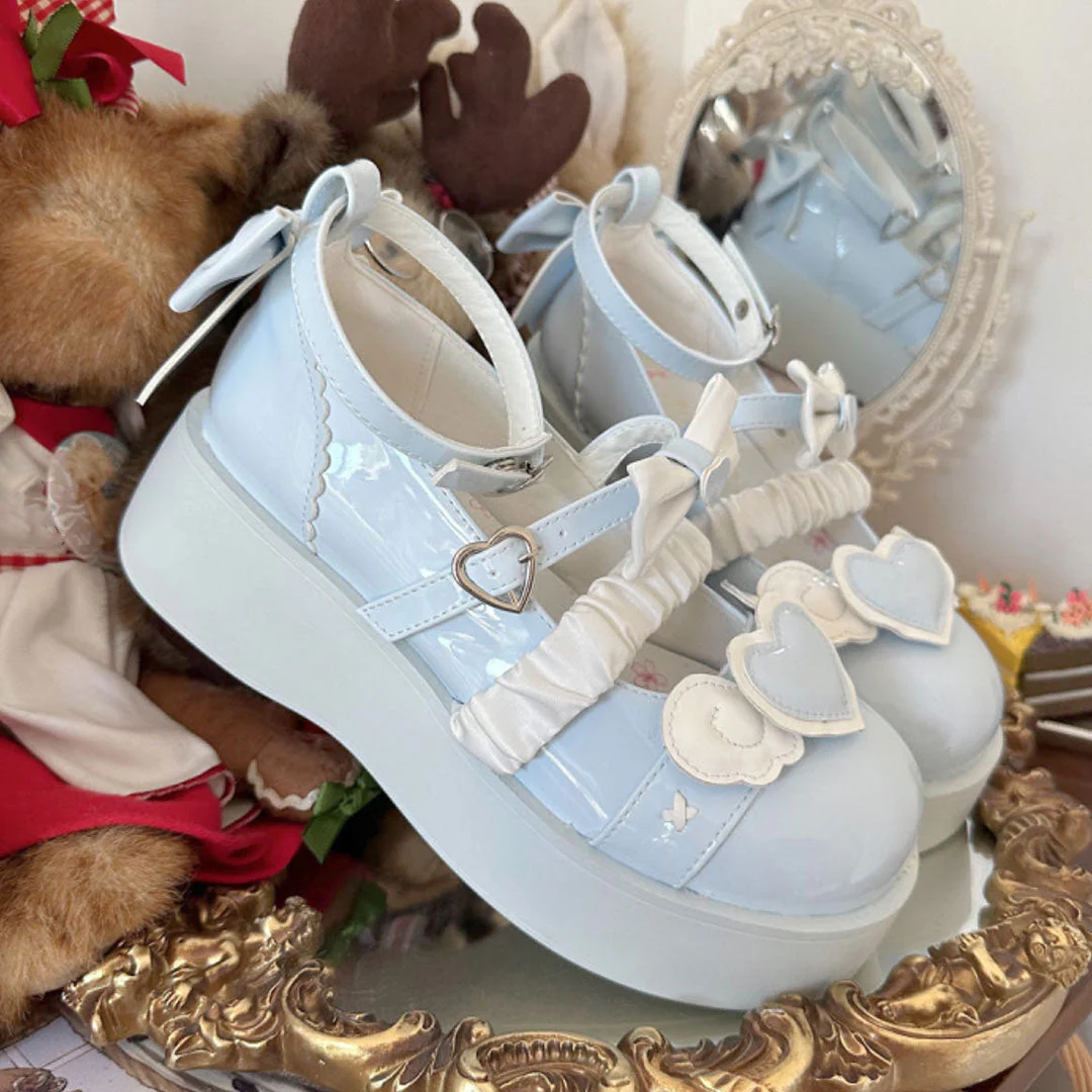 Love Wings Bow Platform Shoes - Image 4