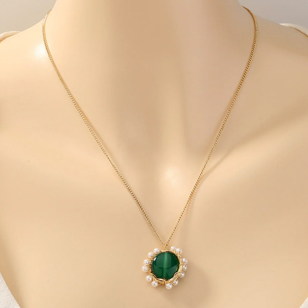 Lunar Pearl Pendant Necklace - Image 6
