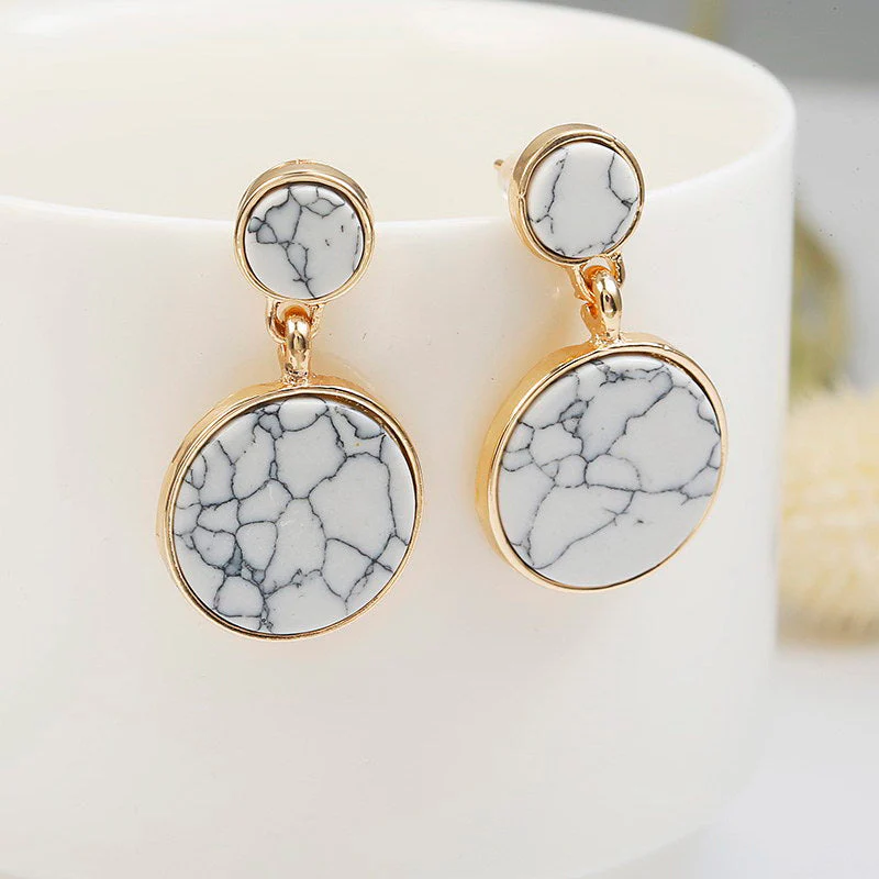 Marble Geometric Earrings - Image 4