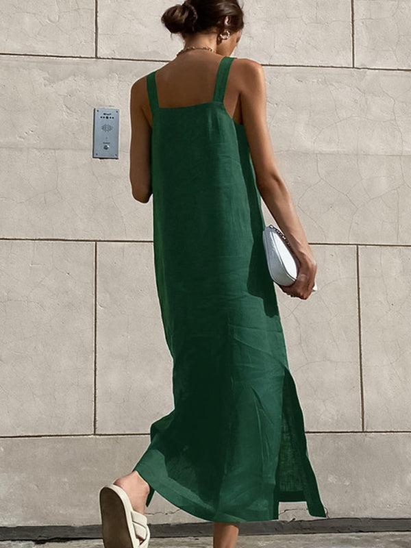 Minimalism Cotton Cami Long Dress - Image 5