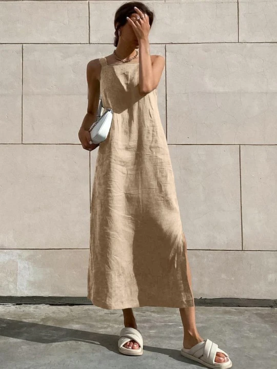 Minimalism Cotton Cami Long Dress - Image 6