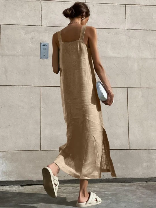 Minimalism Cotton Cami Long Dress - Image 7