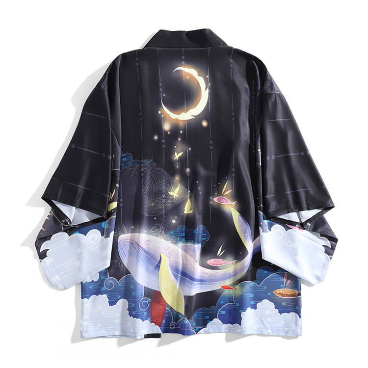 Moon Butterfly Whale Cardigan Kimono - Image 2
