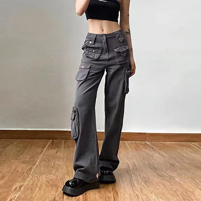 Multi Pockets Straight Leg Cargo Pants - Image 3