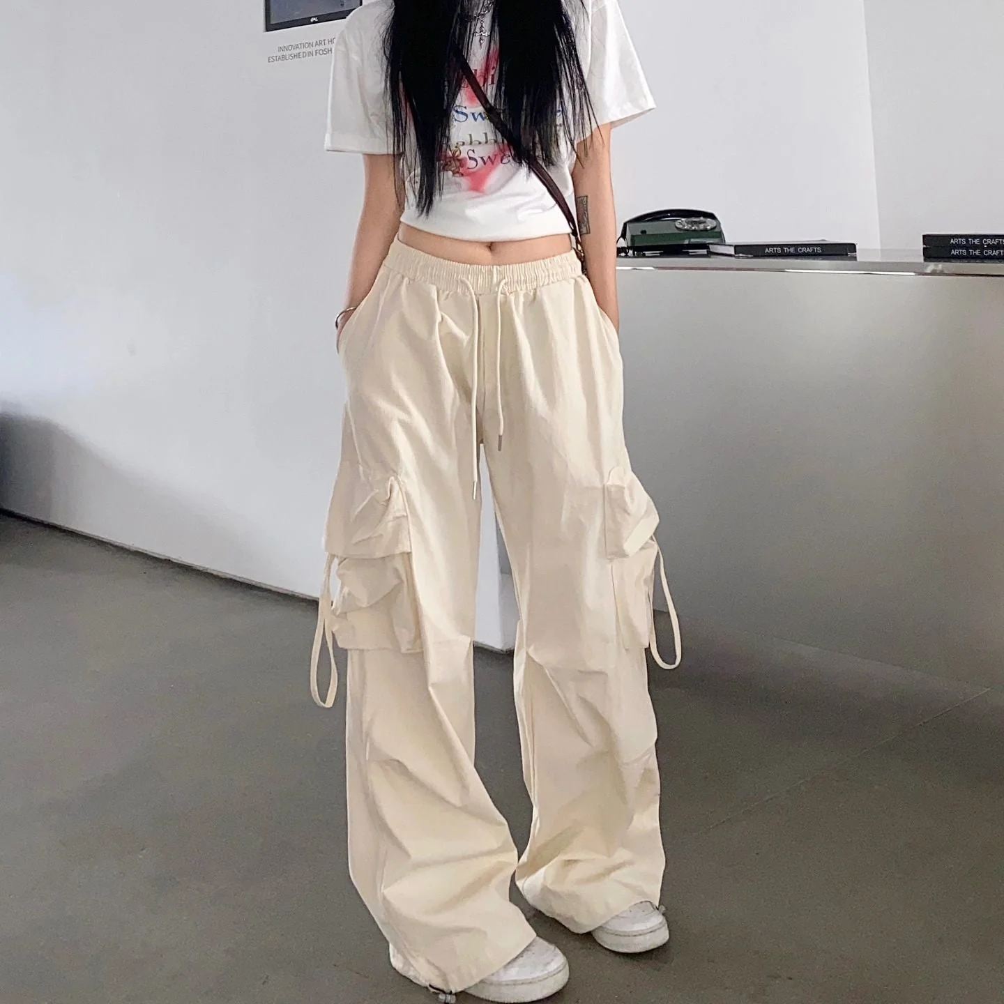 Multiple Pocket Bound Feet Cargo Pants - Image 7