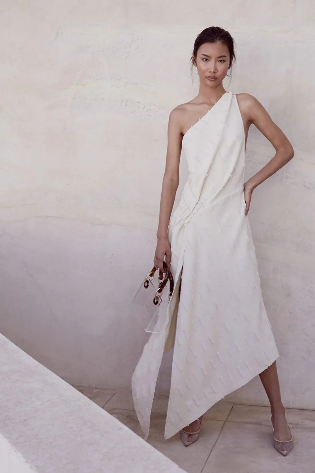 One Shoulder Backless Resort Dress
