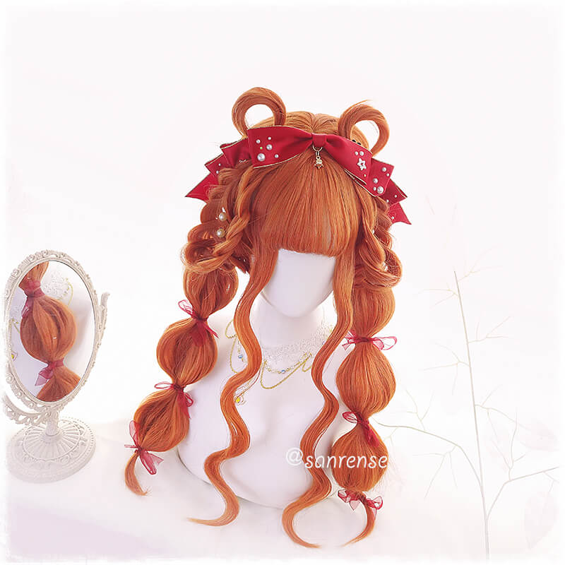 Orange Lolita Hair Wavy Cosplay Wigs - Image 5