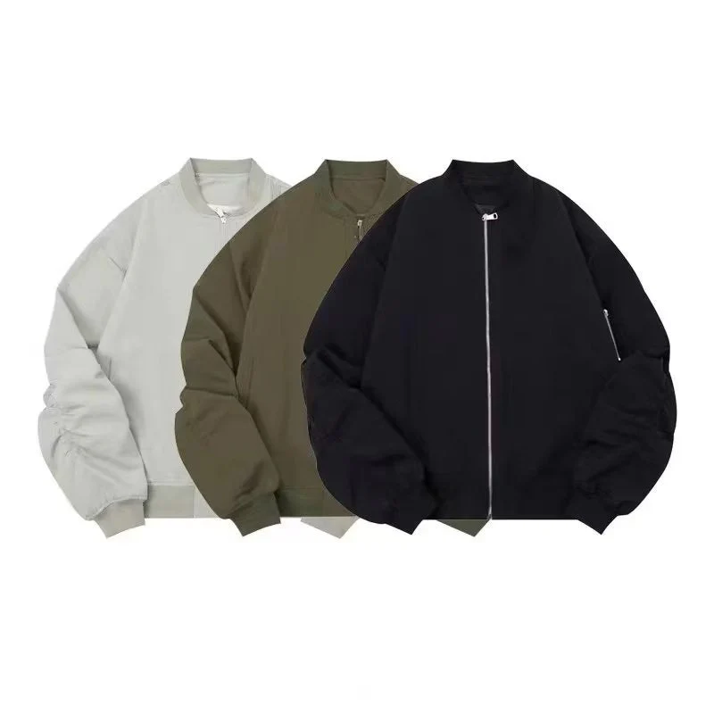 Oversize Zip Up Bomber Jacket - Image 10