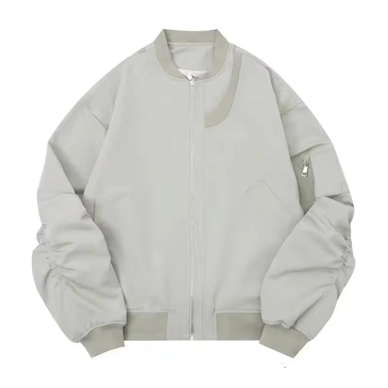 Oversize Zip Up Bomber Jacket - Image 3