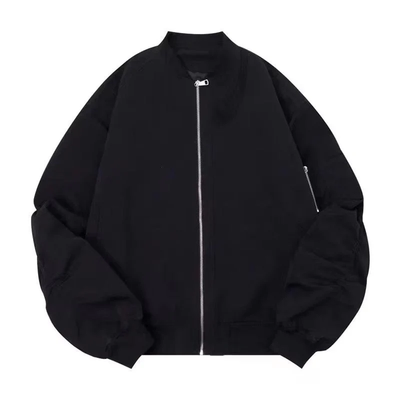 Oversize Zip Up Bomber Jacket - Image 4