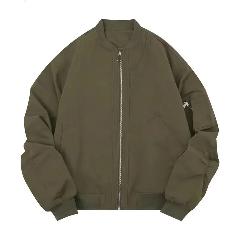 Oversize Zip Up Bomber Jacket - Image 5