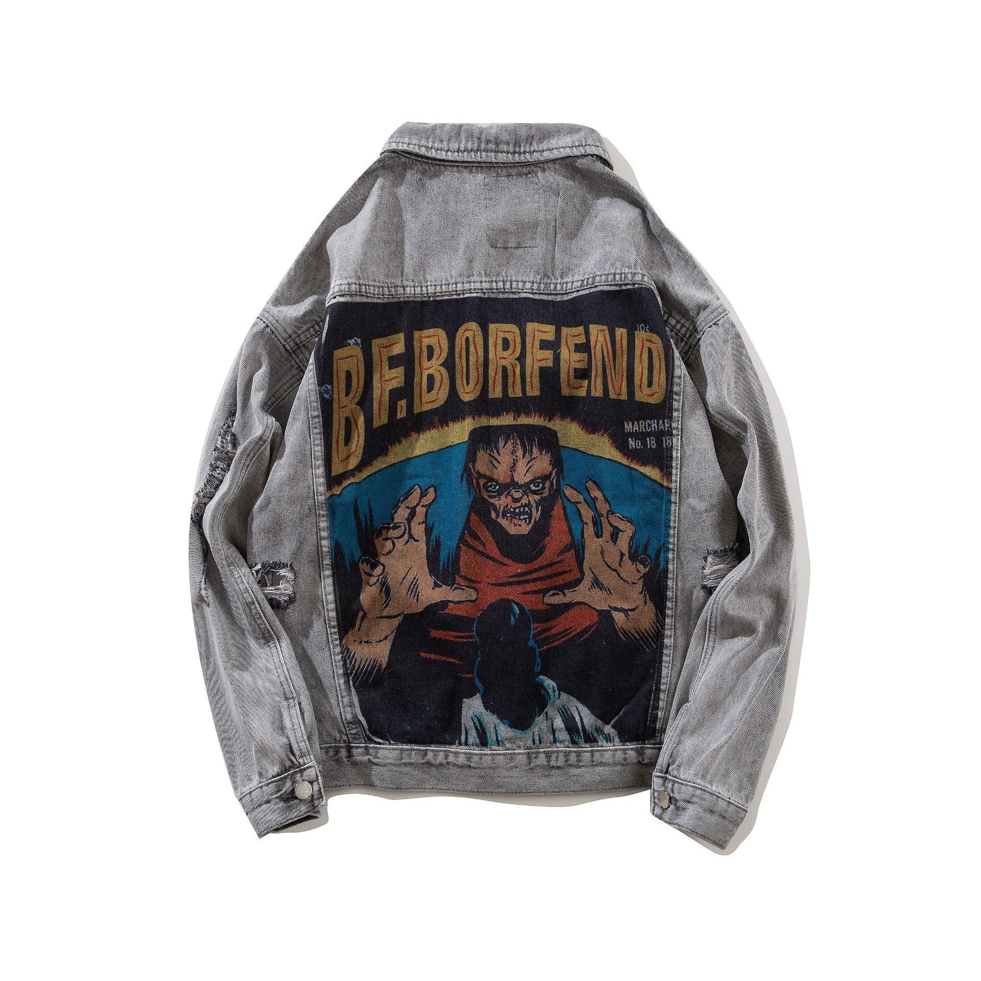 Oversized BF.Borfend Street Denim Jacket - Image 10