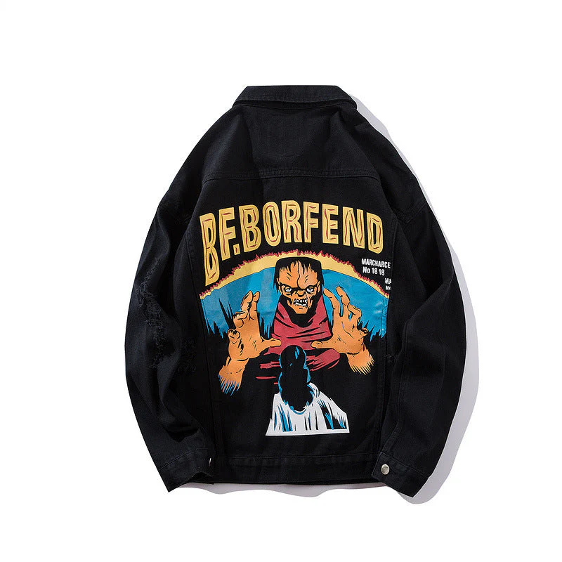 Oversized BF.Borfend Street Denim Jacket - Image 5