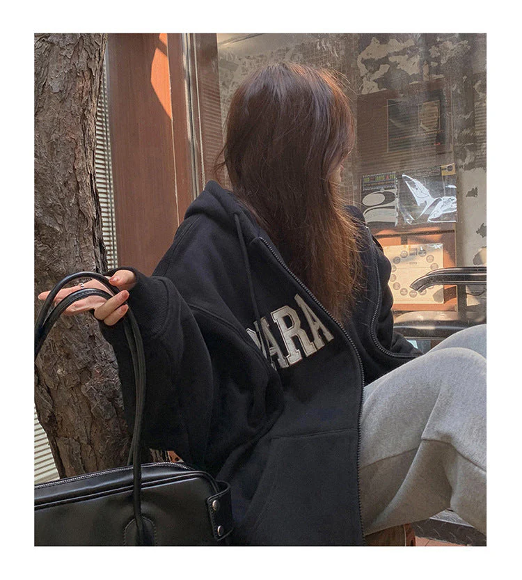 Oversized Cosy Zip Up Hoodie - Image 8