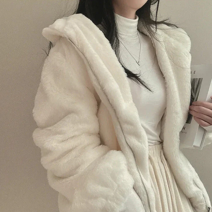Oversized Fleece Hooded Jacket - Image 7
