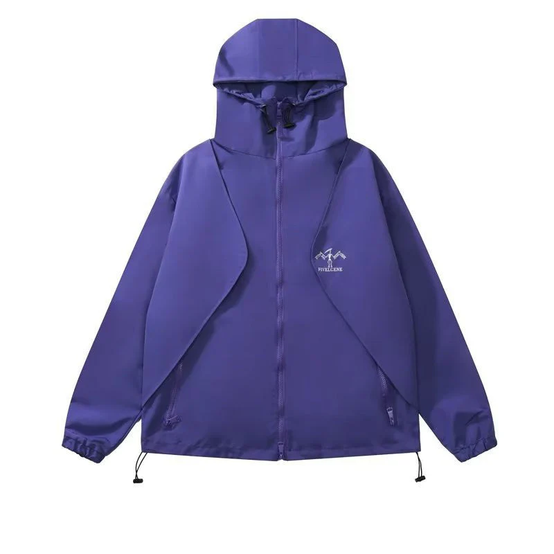 Oversized Patchwork Hooded Jacket - Image 2