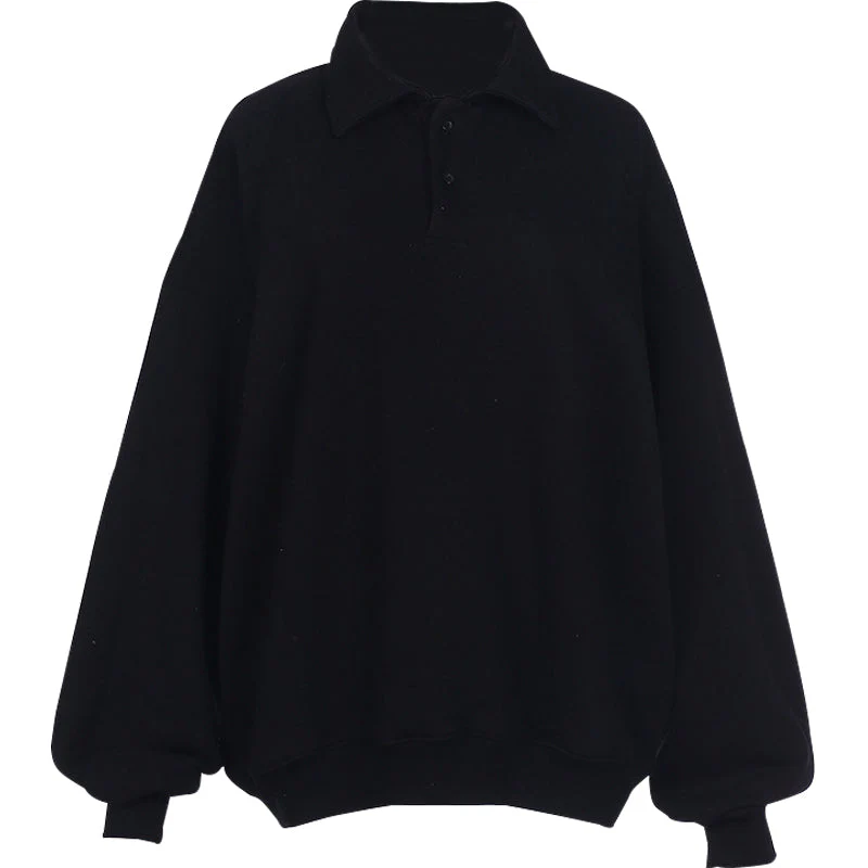Oversized Polo Neck Sweatshirt - Image 7