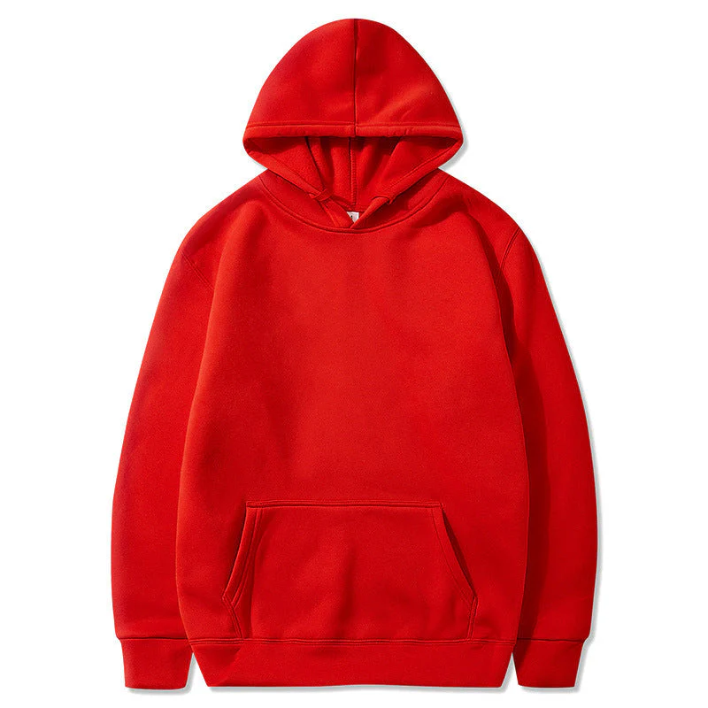 Oversized Solid Color Pullover Hoodie - Image 2