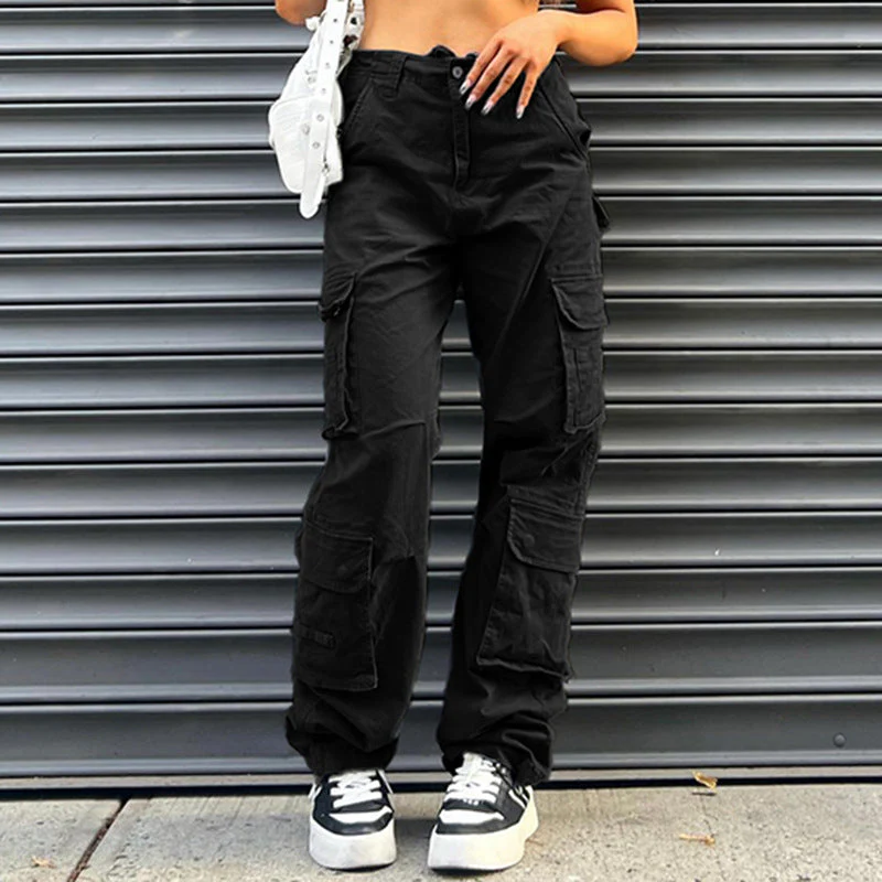 Patch Pocket Vintage Baggy Cargo Jeans - Image 7