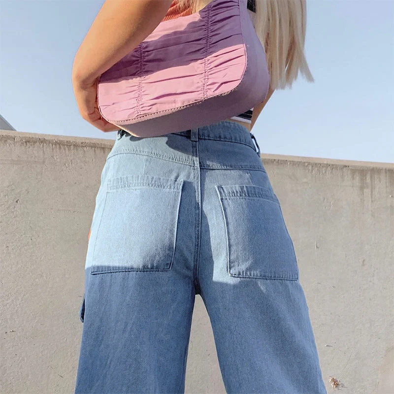 Patch Pocket Y2K Baggy Cargo Jeans - Image 2
