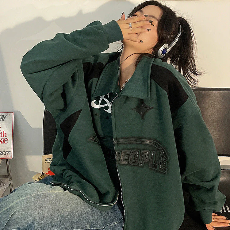 Patchwork 90s Oversized Jacket - Image 2