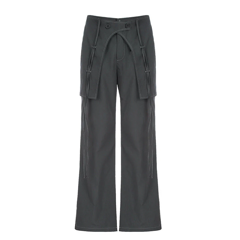 Patchwork Baggy Parachute Cargo Pants - Image 8