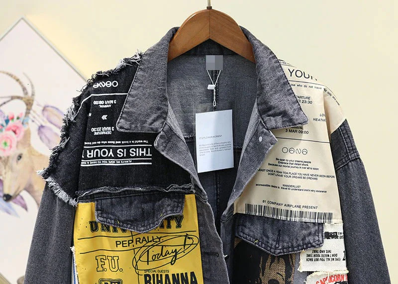 Patchwork denim jacket - Image 3
